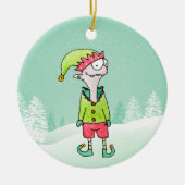 Funny Kerstmis Elf Ornament (Voorkant)