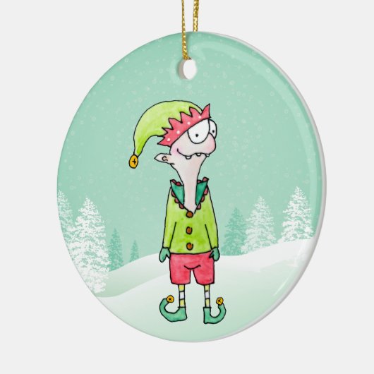 Funny Kerstmis Elf Ornament (Links)