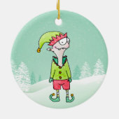 Funny Kerstmis Elf Ornament (Achterkant)