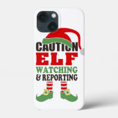 Funny Kerstmis Elf Phone Case (Achterkant)