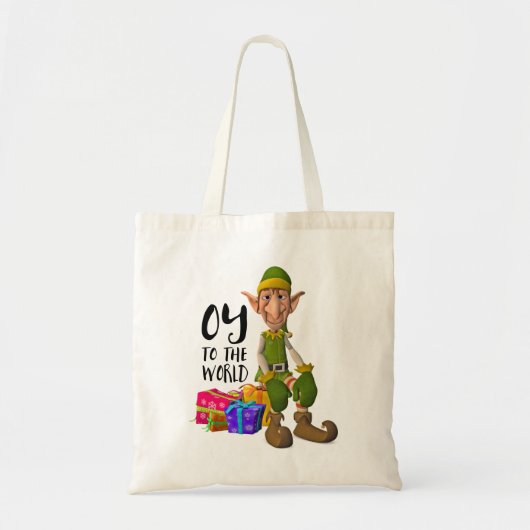 Funny Kerstmis Elf Tote Bag (Voorkant)