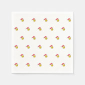 Funny Kerstmis Emoji Santa Hat Pattern Servetten (Voorkant)