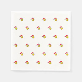 Funny Kerstmis Emoji Santa Hat Pattern Servetten