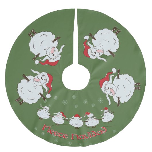 FUNNY Kerstmis Fleece Navidad Kerstboom Rok (Voorkant)