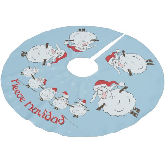 FUNNY Kerstmis Fleece Navidad Kerstboom Rok (Gekanteld)