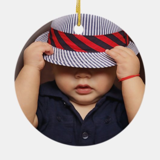 Funny Kerstmis Gecko Lizard Foto Keramisch Ornament (Achterkant)