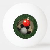 Funny Kerstmis Golf Holiday Ping Pong Ball (Voorkant)