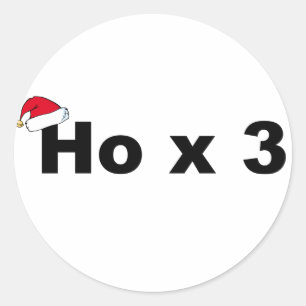 Funny Kerstmis Ho Ho Ho Ronde Sticker