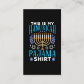 Funny Kerstmis Jewish Hanukkah Pajama Visitekaartje (Voorkant)
