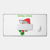 Funny Kerstmis Joke Cute Elf Holiday Stress Bureaumat (Keyboard & Muis)