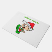 Funny Kerstmis Joke Cute Elf Holiday Stress Deurmat (Schuin)