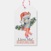 Funny Kerstmis Llama Cadeaulabel (Voorkant)