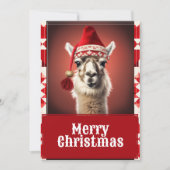Funny Kerstmis Llama Feestdagenkaart (Voorkant)