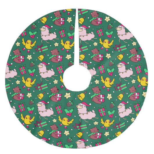 Funny Kerstmis Llama Kerstboom Rok (Voorkant)