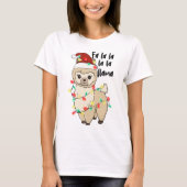 Funny Kerstmis Llama T-shirt (Voorkant)