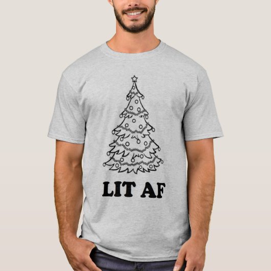 Funny Kerstmis met AF-vakantieseizoen T-shirt (Voorkant)