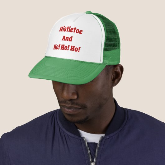 Funny Kerstmis Mistletoe Trucker Hat Pet (In situ)
