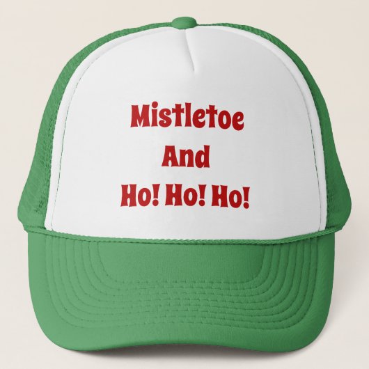 Funny Kerstmis Mistletoe Trucker Hat Pet (Voorkant)