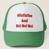 Funny Kerstmis Mistletoe Trucker Hat Trucker Pet (Voorkant)