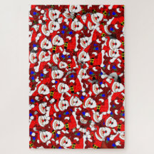 Funny Kerstmis Modern Whimsical Santa Collage