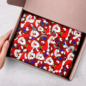 Funny Kerstmis Modern Whimsical Santa Collage Tissuepapier