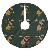 Funny Kerstmis Moose Tree Skirt Kerstboom Rok (Voorkant)