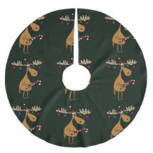 Funny Kerstmis Moose Tree Skirt
