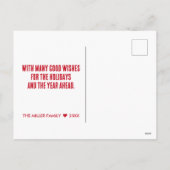 Funny Kerstmis Mugshot Bad Santa's Dog Feestdagenkaart (Achterkant)