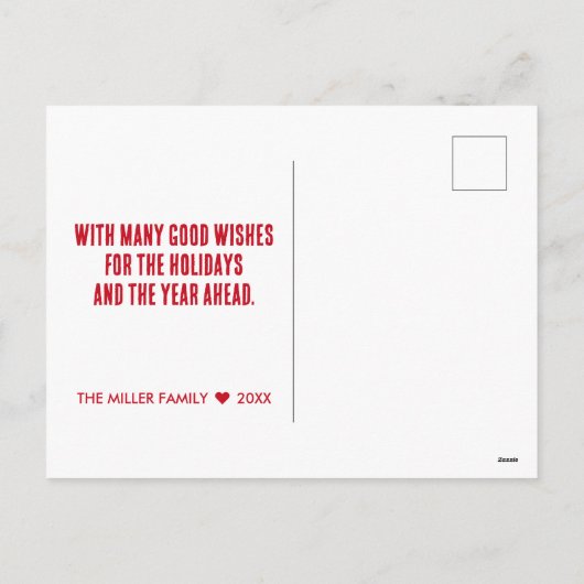 Funny Kerstmis Mugshot Bad Santa's Dog Feestdagenkaart (Achterkant)