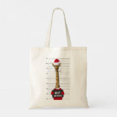 Funny Kerstmis Mugshot Guilty Giraffe Tote Bag (Achterkant)