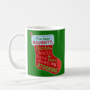 Funny Kerstmis Naughty Stocking Santa Claus Joke Koffiemok