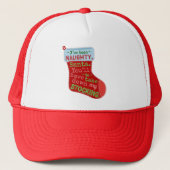 Funny Kerstmis Naughty Stocking Santa Claus Joke Trucker Pet (Voorkant)