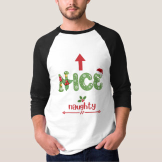 Funny Kerstmis Nice en Naughty Shirt