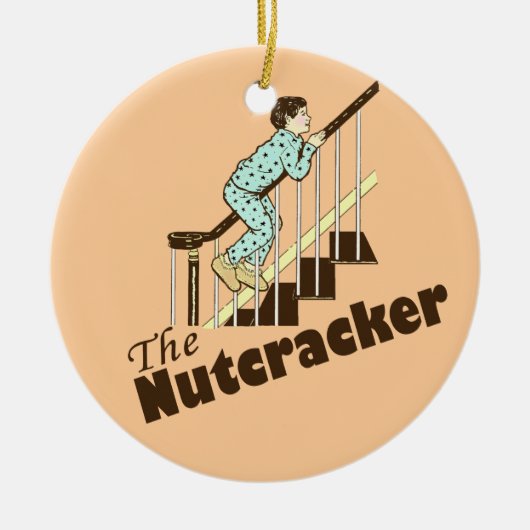 Funny Kerstmis Nutkraker Keramisch Ornament (Voorkant)