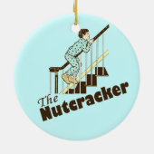 Funny Kerstmis Nutkraker Keramisch Ornament (Achterkant)