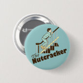 Funny Kerstmis Nutkraker Ronde Button 5,7 Cm (Voorkant /achterkant)