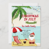 Funny kerstmis op uitnodiging van juli (Voorkant)