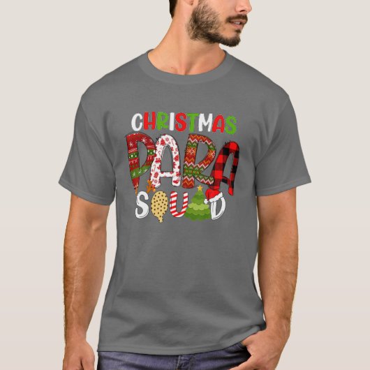 Funny Kerstmis Paraprofessional Squad Leopard Pla T-shirt (Voorkant)