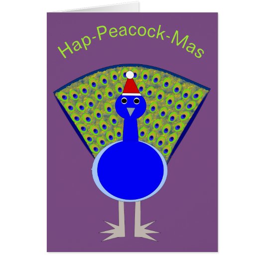 Funny Kerstmis Peacock (Voorkant)