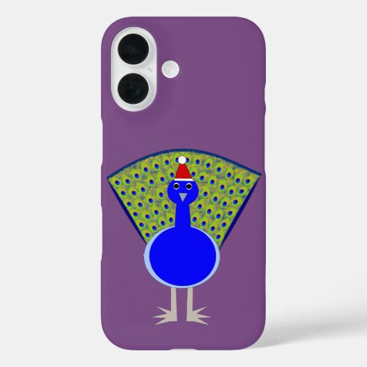 Funny Kerstmis Peacock Case-Mate iPhone Case (Achterkant)