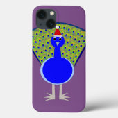 Funny Kerstmis Peacock Case-Mate iPhone Case (Achterkant)