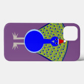 Funny Kerstmis Peacock Case-Mate iPhone Case (Achterkant (horizontaal))