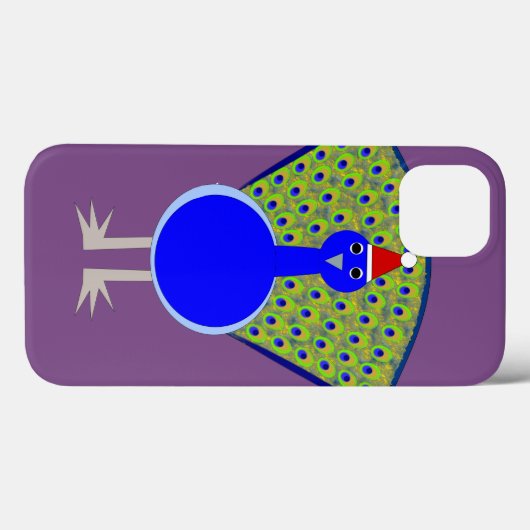 Funny Kerstmis Peacock Case-Mate iPhone Case (Achterkant (horizontaal))