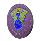 Funny Kerstmis Peacock Dartbord (Voorkant Rechts)