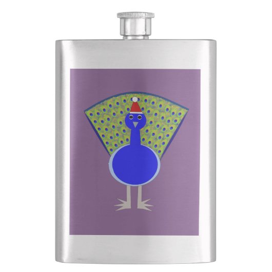 Funny Kerstmis Peacock Flacon (Voorkant)