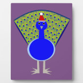 Funny Kerstmis Peacock Fotoplaat (Voorkant)