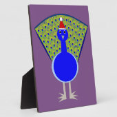 Funny Kerstmis Peacock Fotoplaat (Zijkant)
