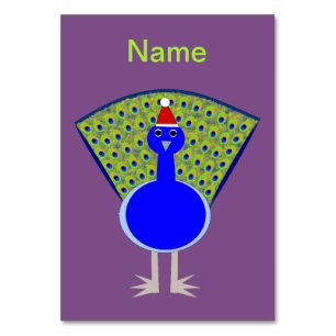 Funny Kerstmis Peacock gepersonaliseerd Kaart