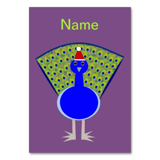 Funny Kerstmis Peacock gepersonaliseerd Kaart (Voorkant)