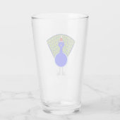 Funny Kerstmis Peacock Glas (Achterkant)